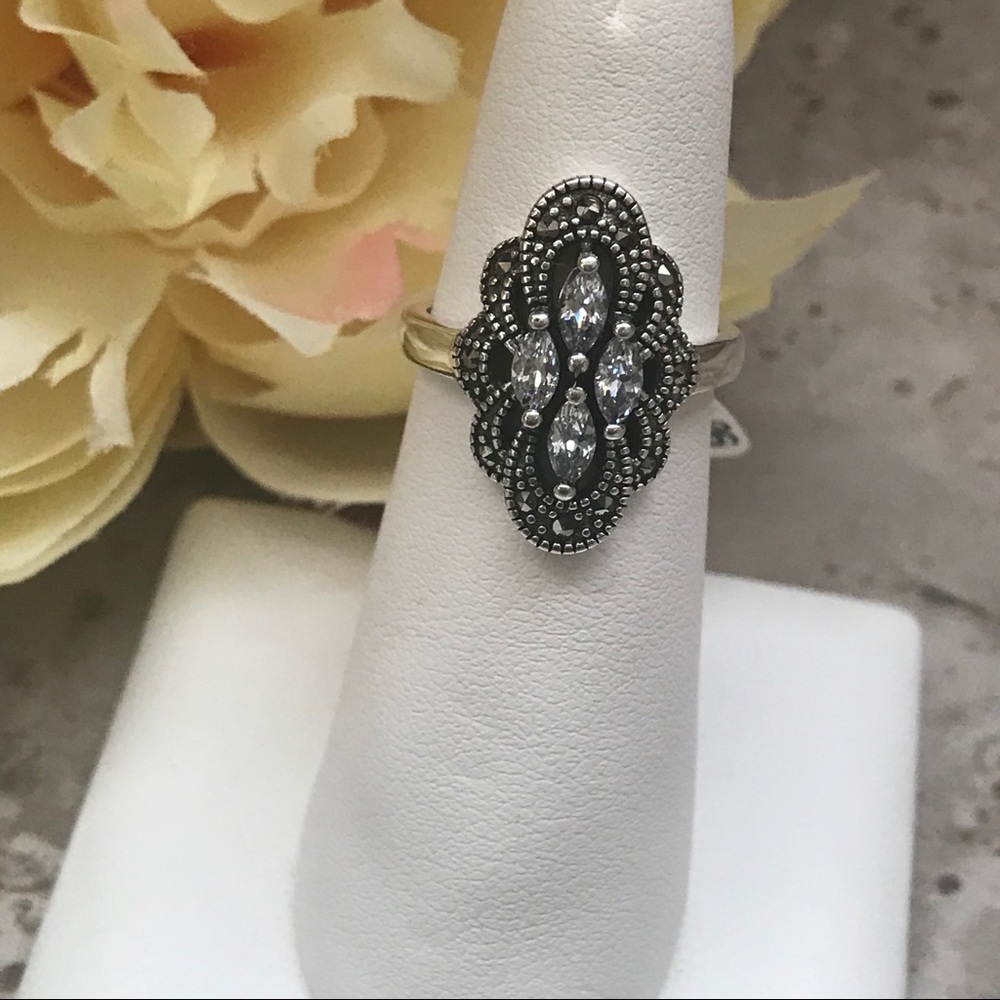 COPY - Marcasite Ring with Cubic Zirconia